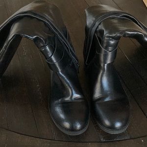 Style & Co Tall Black Zip-Up Boots - Barely Worn - Size 6